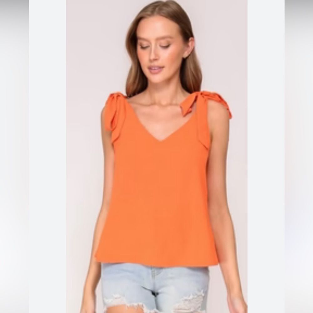 INTERMIX Vibrant Orange Tank Top, S